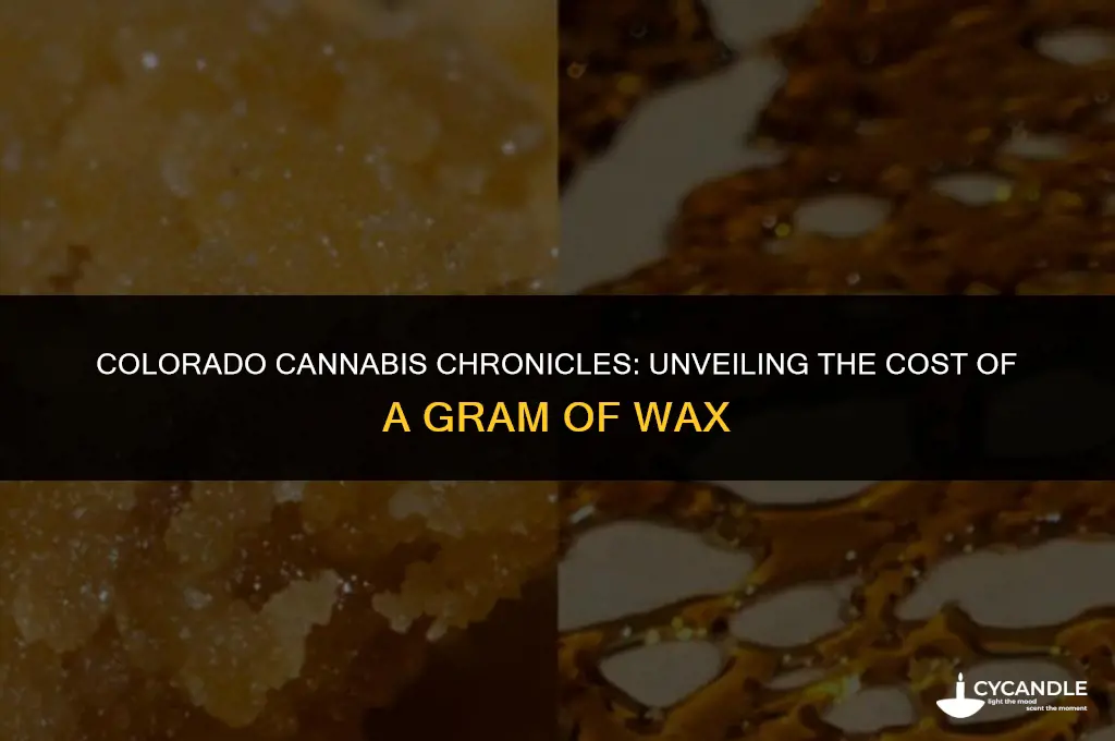how much does a gram of wax cost in colorado