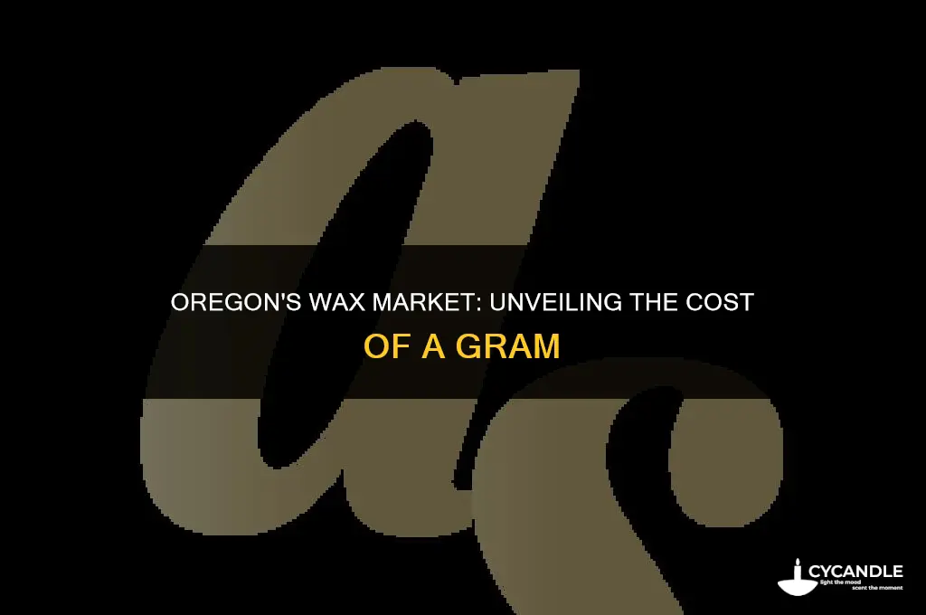how much does a gram of wax cost in oregon
