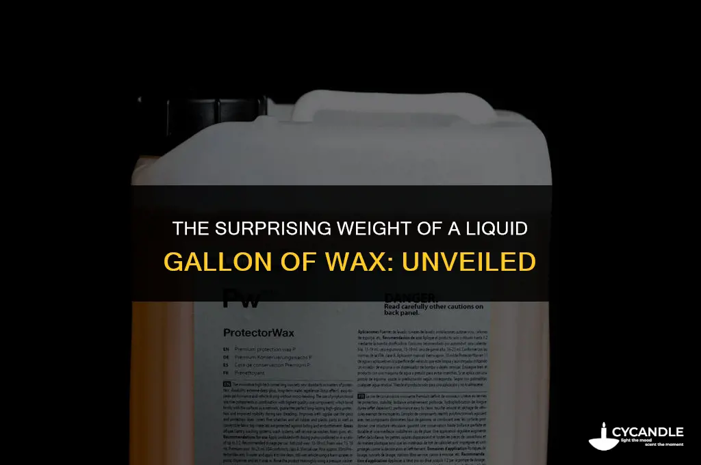 how much does a liquid gallon of wax weifh