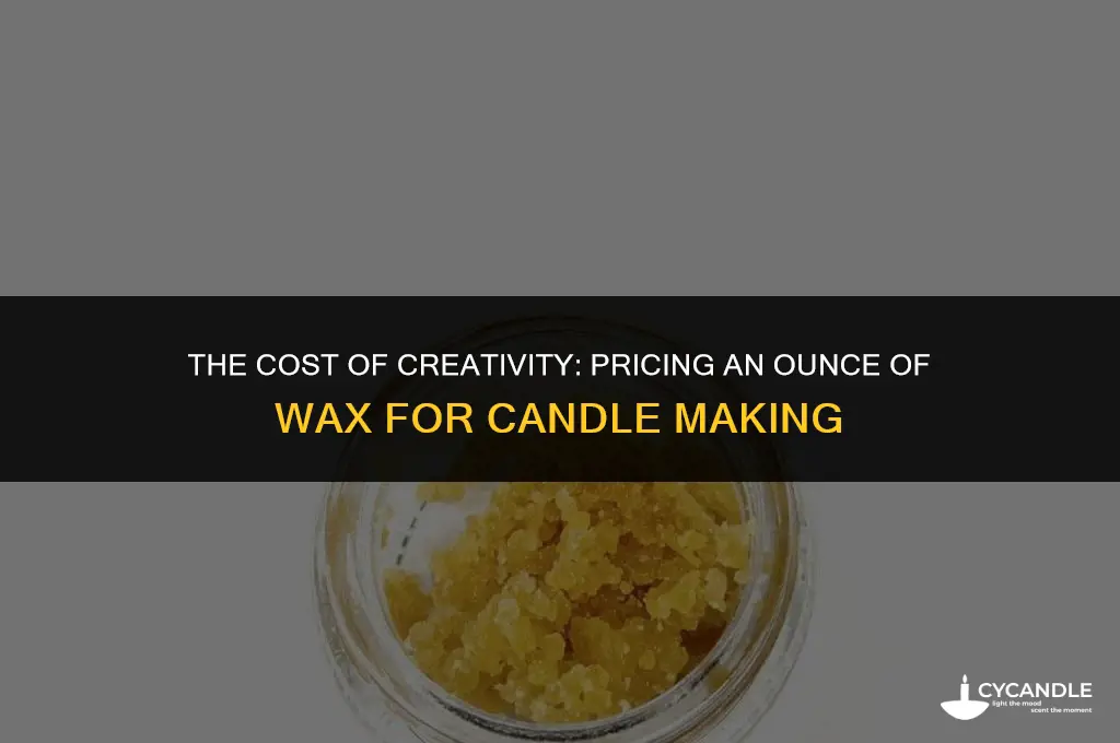 how much does a ounce of wax coast