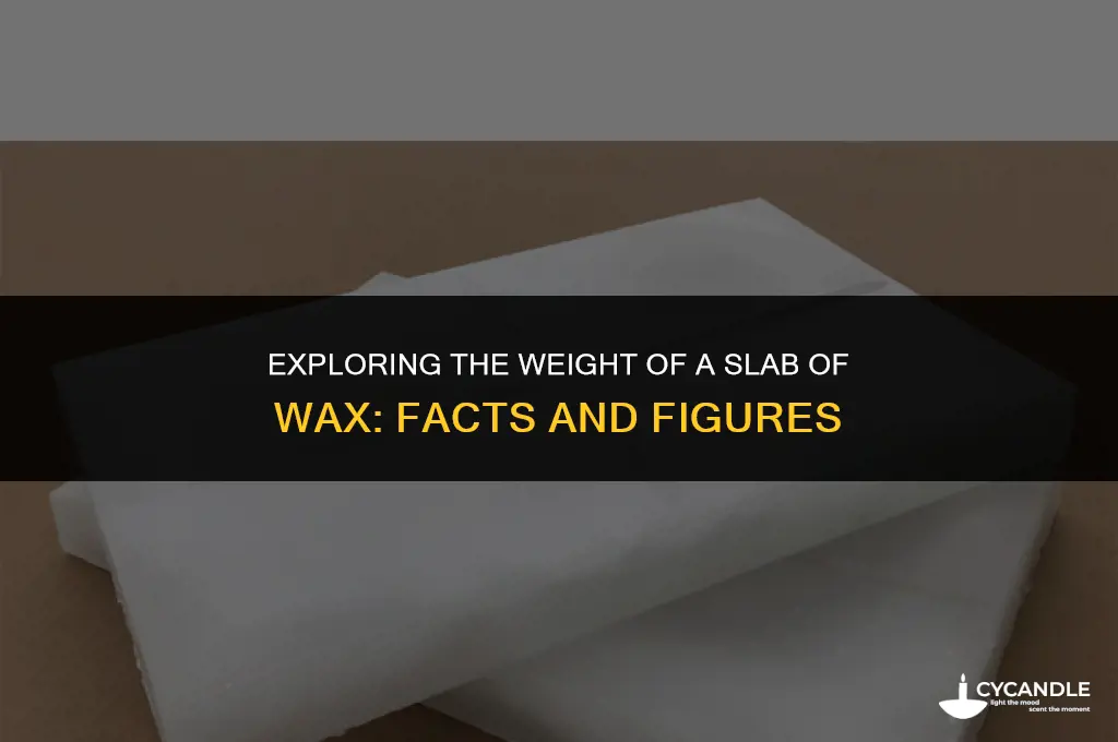 how much does a slab of wax weigh