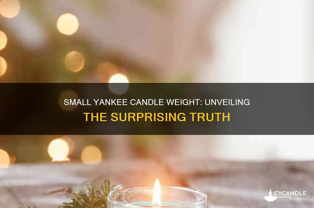 how much does a small yankee candle way