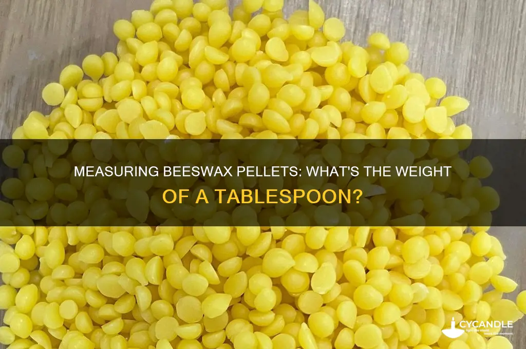 how much does a tablespoon of beeswax pellets weigh