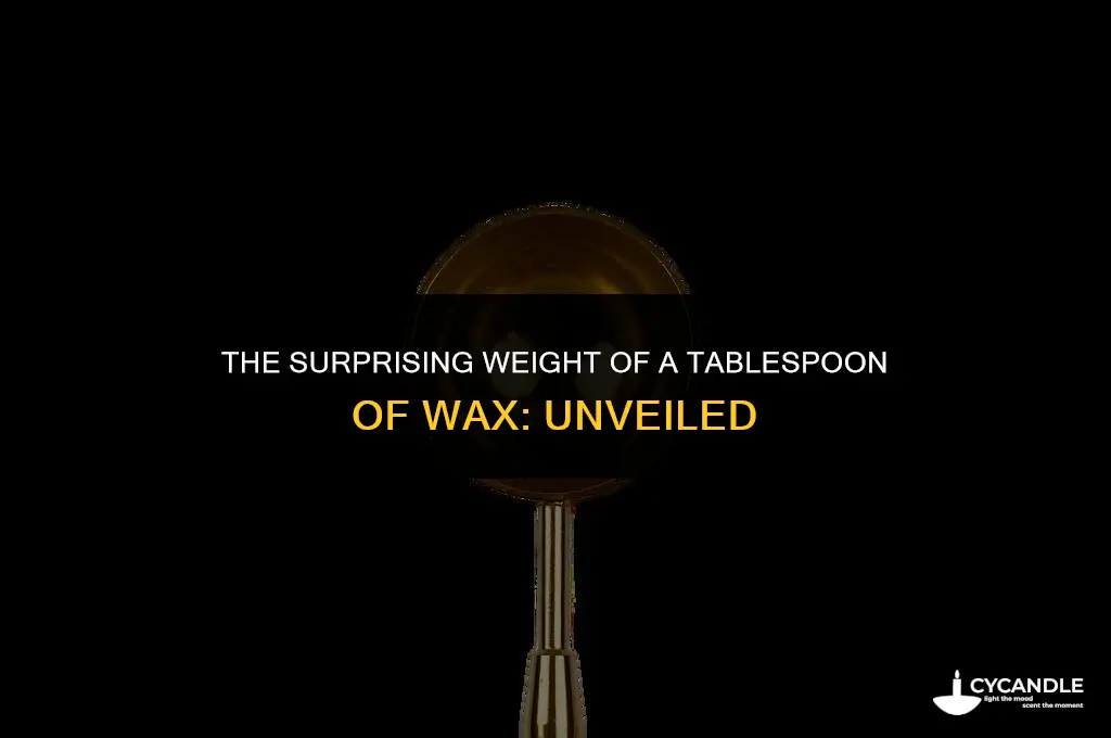 how much does a tablespoon of wax weigh