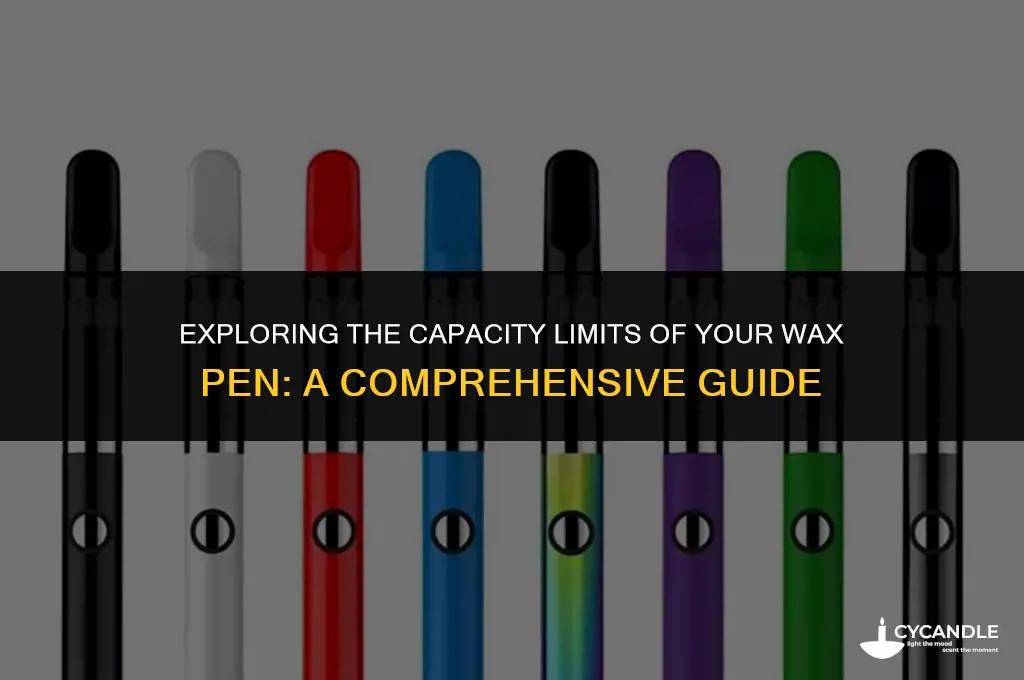 how much does a wax pen hold