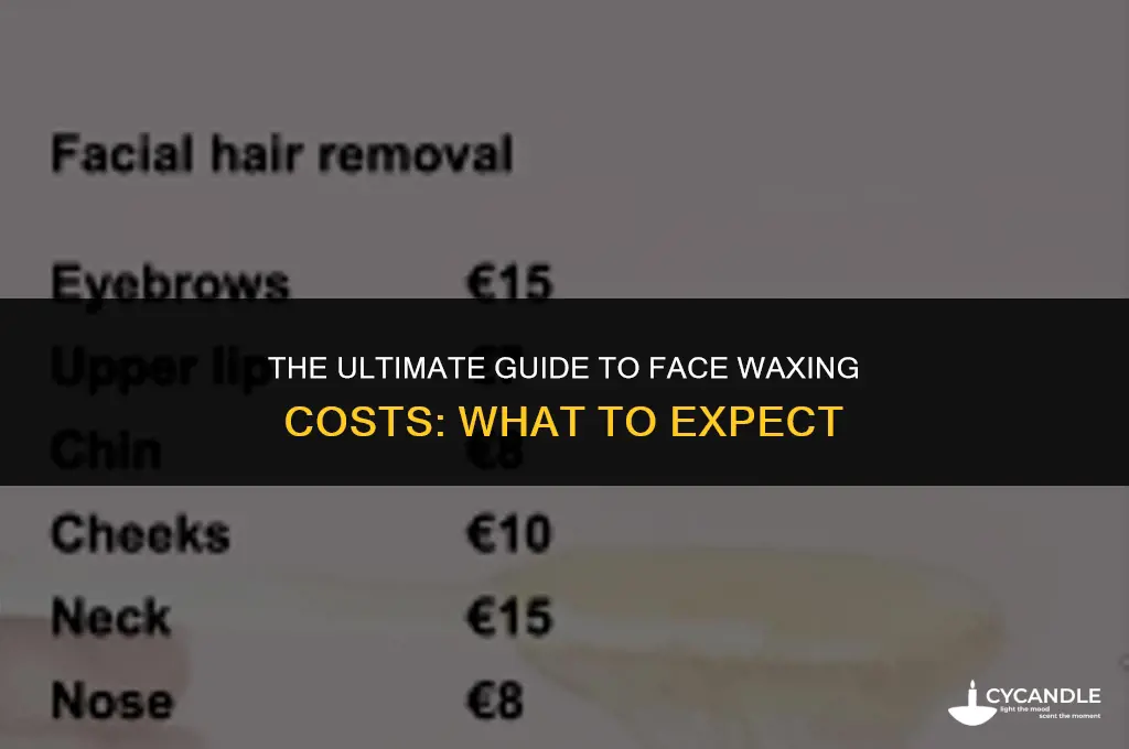 how much does face waxing cost