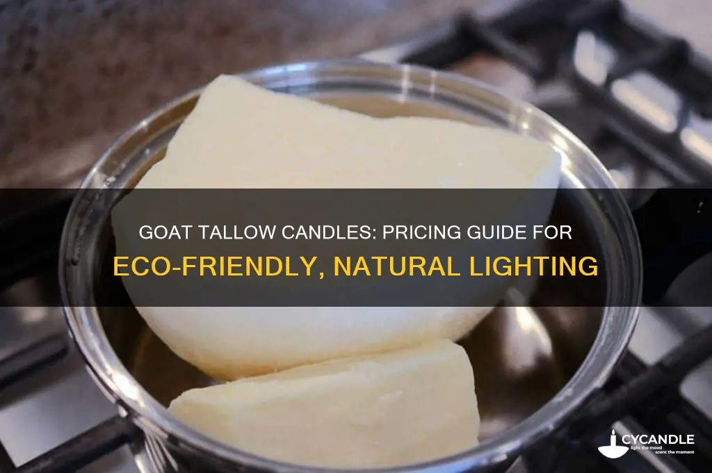 how much does goat tallow candles cost