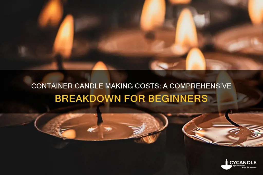 how much does it cost to make a container candle