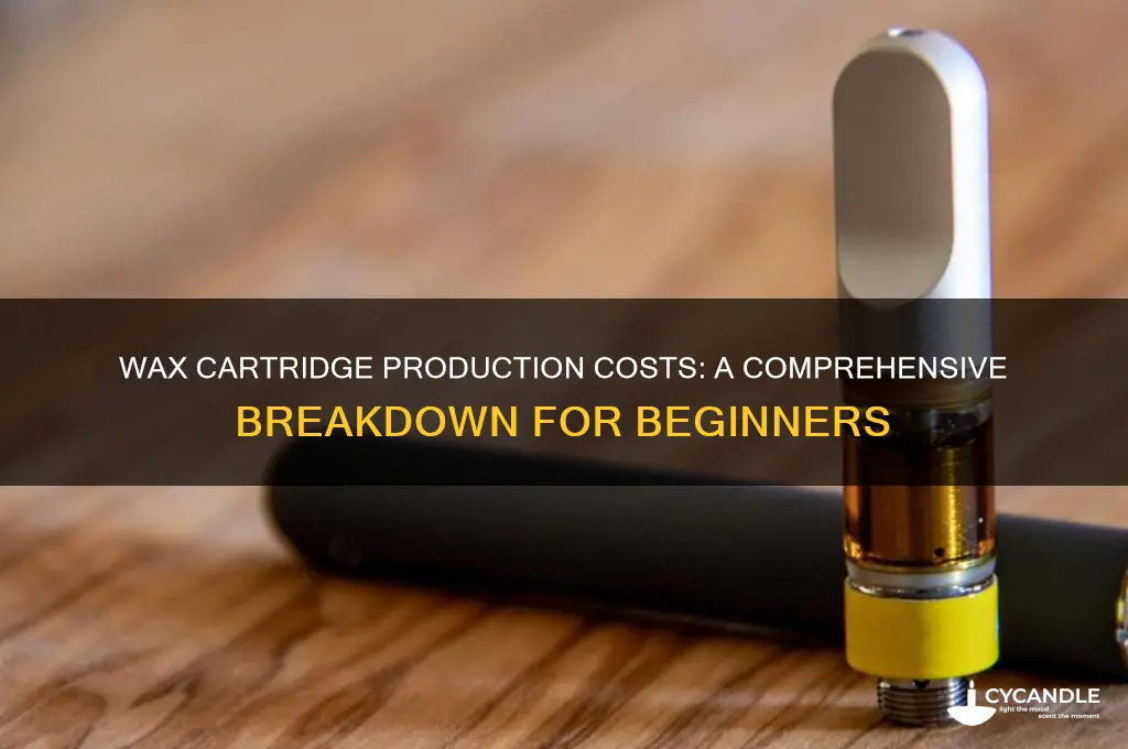 how much does it cost to make a wax cartridge