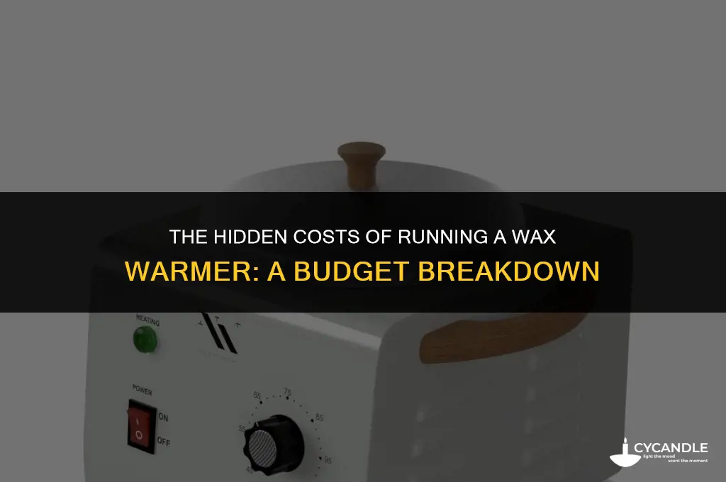 how much does it cost to run a wax warmer
