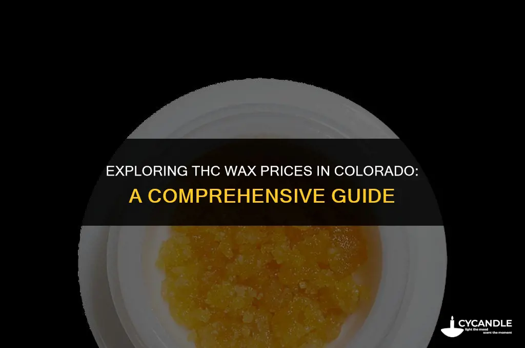 how much does thc wax cost in colorado