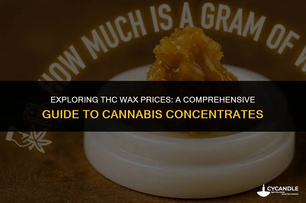 how much does thc wax go for a gram