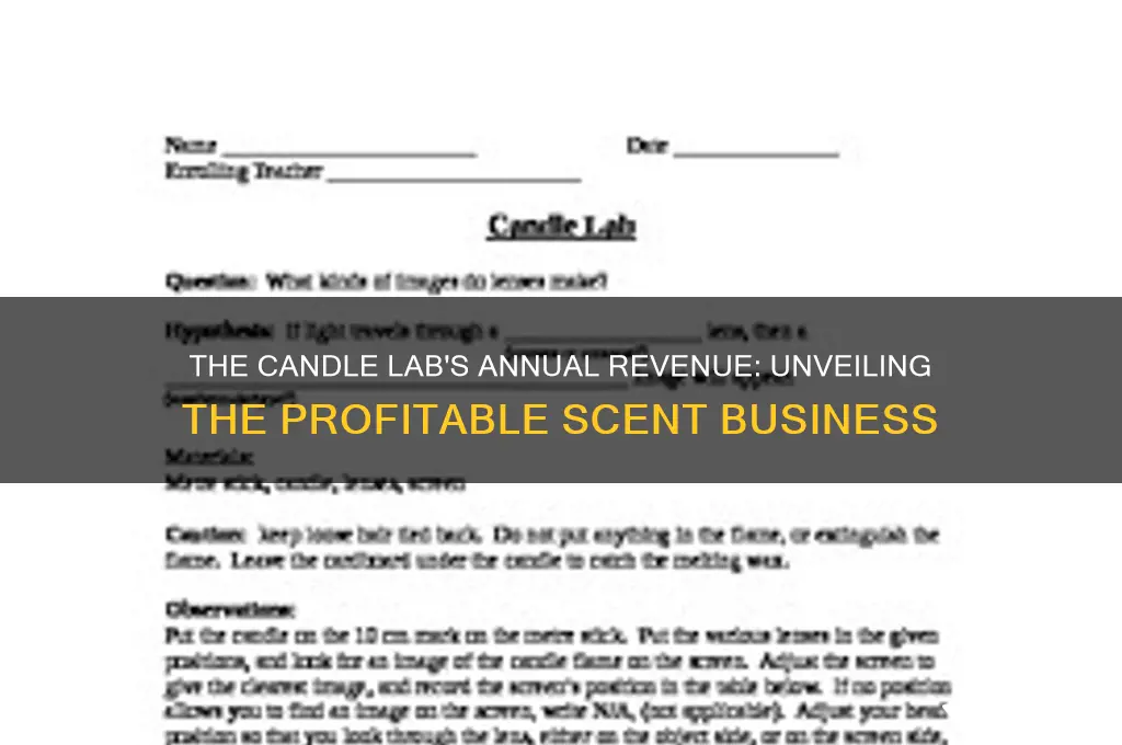how much does the candle lab make per year