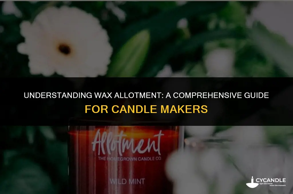 how much does wax count as for allotment