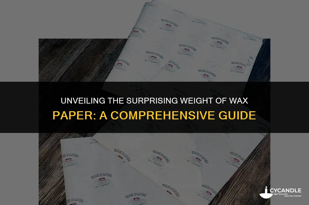 how much does wax paper weigh