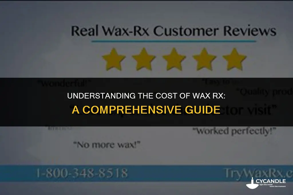 how much does wax rx cost