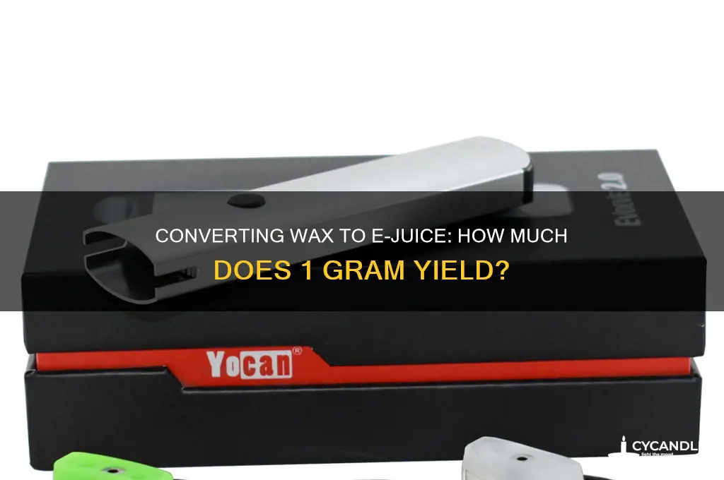 how much e juice does 1 gram of wax make