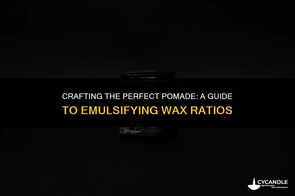 how much emulsifying wax to use for pomade