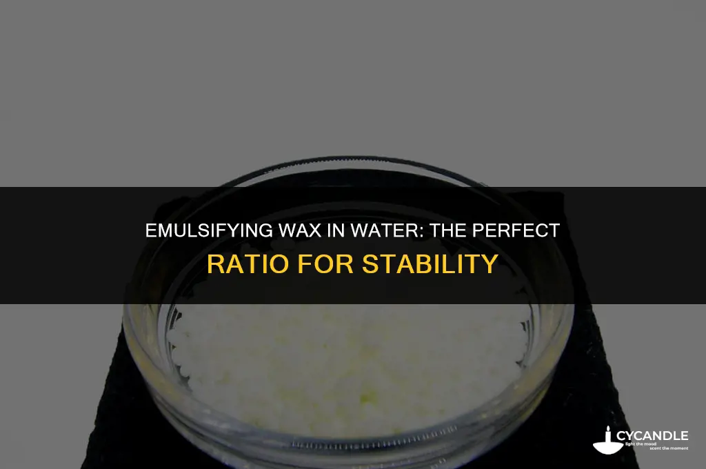 how much emulsifying wax to use in water