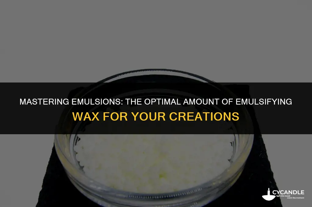 how much emulsifying wax