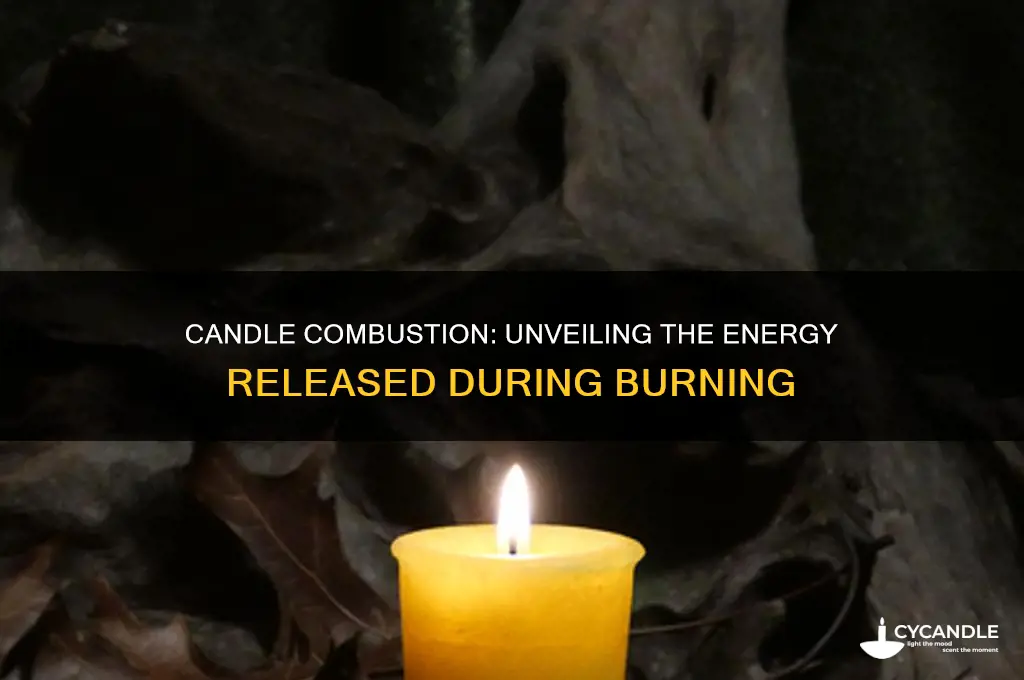 how much energy does a candle release when it burns