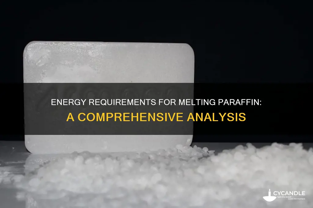 how much energy does it take to melt paraffin