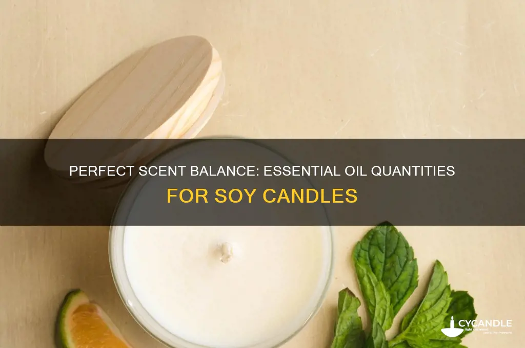 how much essential oil do i add to soy candles