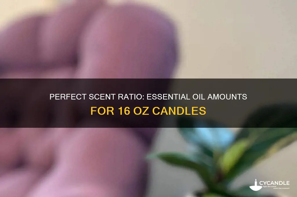 how much essential oil for 16 oz candle