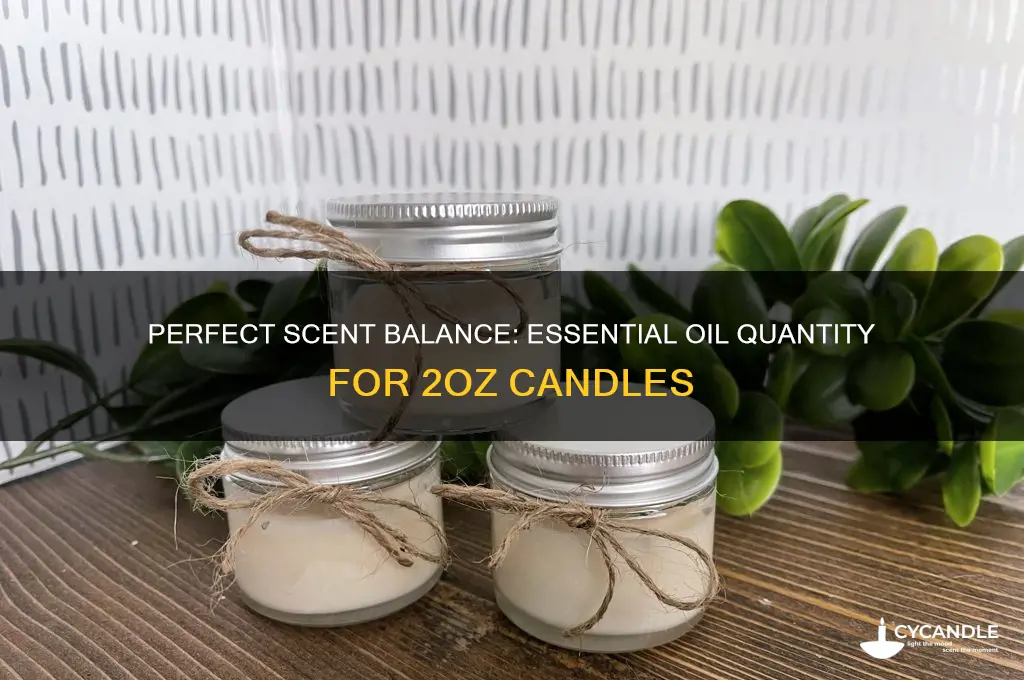 how much essential oil in a 2oz candle