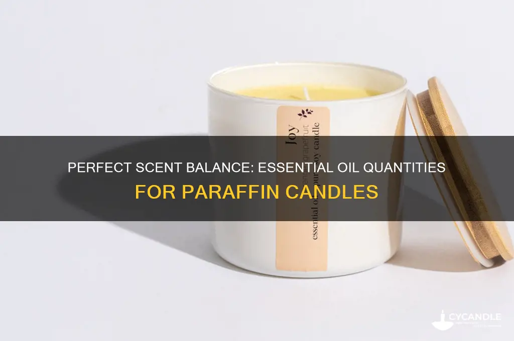 how much essential oil to add to paraffin candles