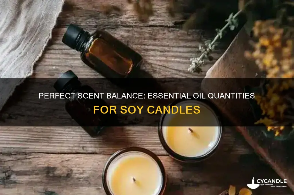 how much essential oil to put in soy candle