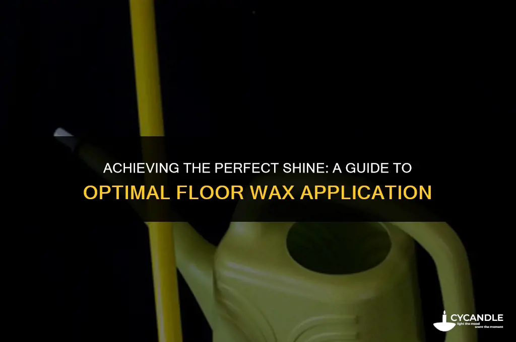 how much floor wax