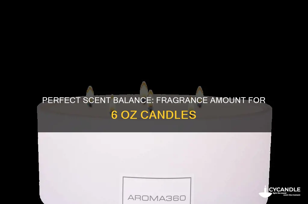 how much fragrance for 6 oz candle