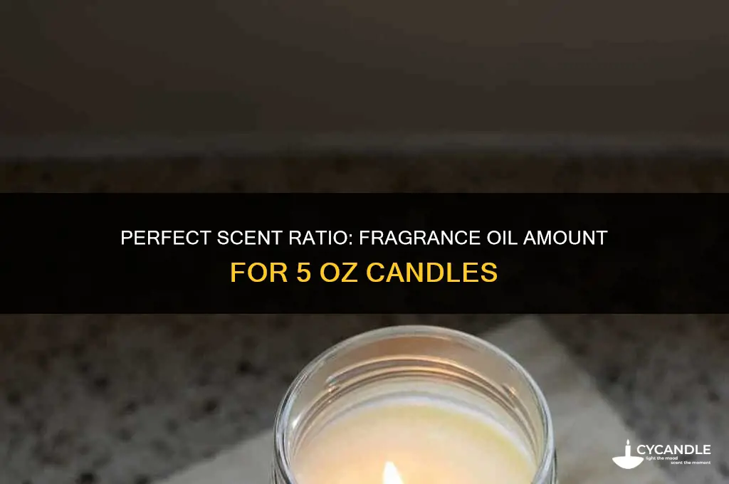 how much fragrance oil for 5 oz candle