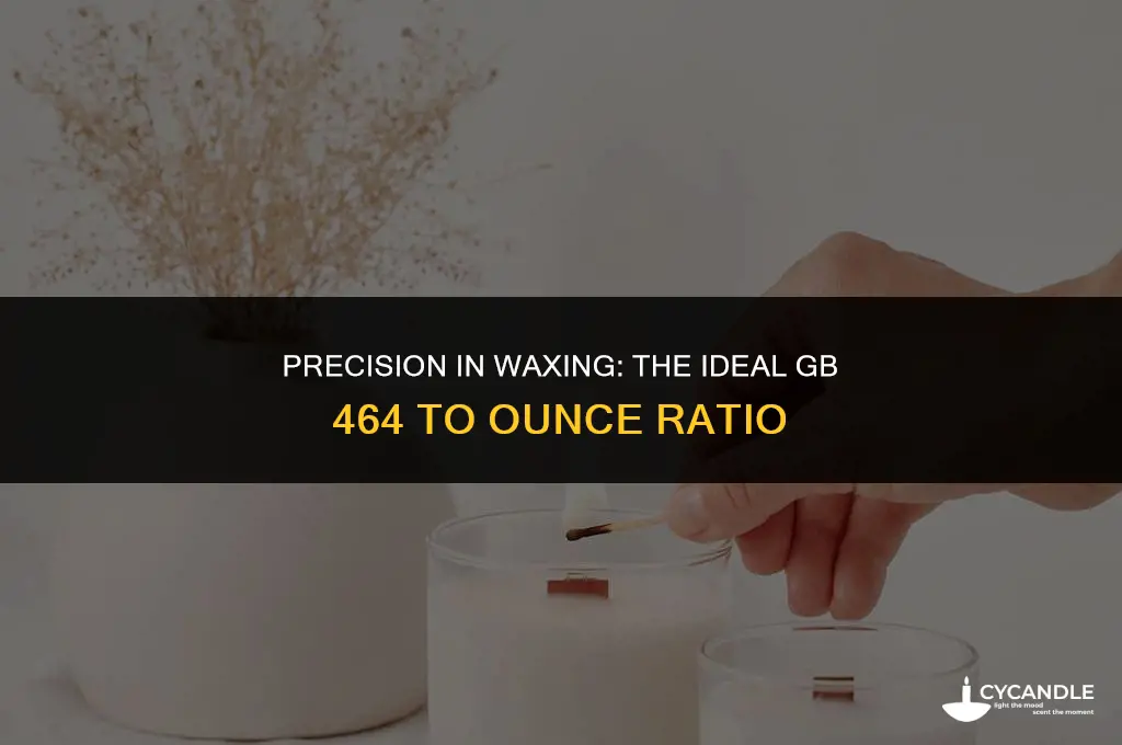 how much gb 464 wax to use per ounce