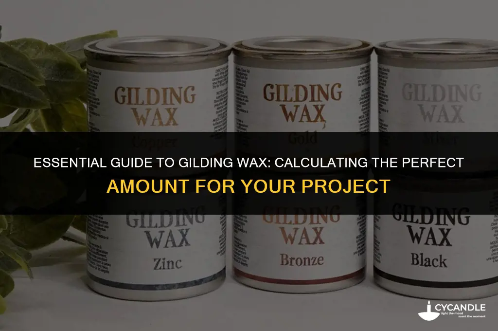 how much gilding wax do i need