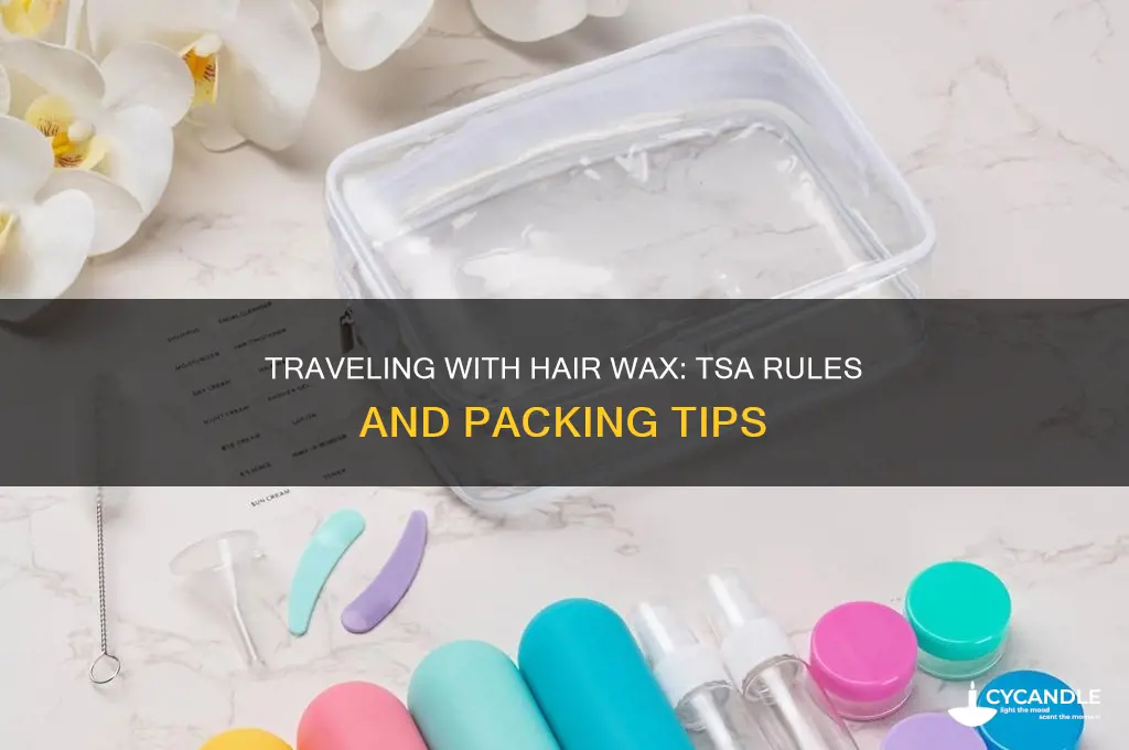 how much hair wax can i take on a plane