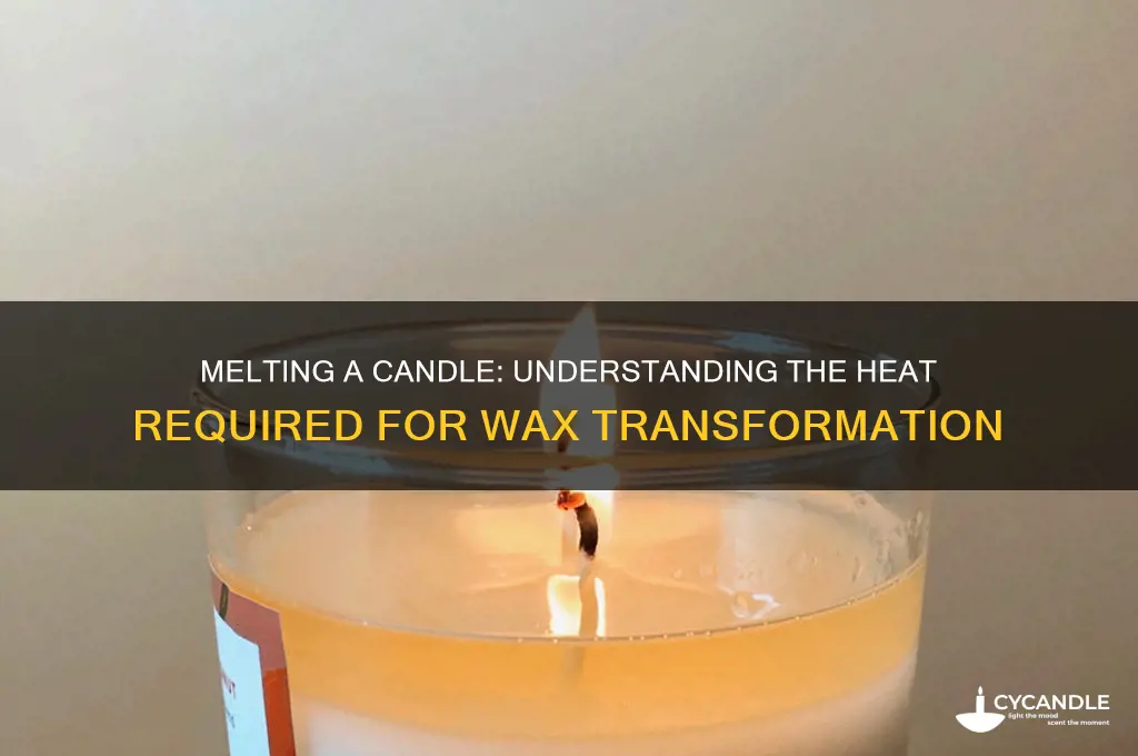 how much heat does it take to melt a candle