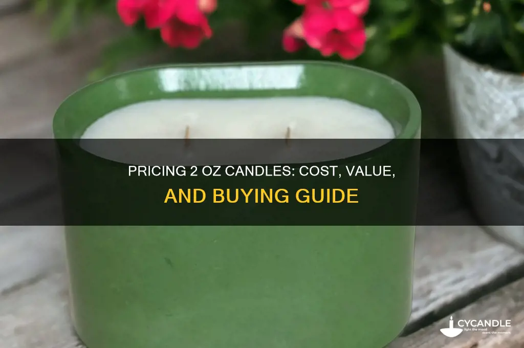 how much is 2 oz candles
