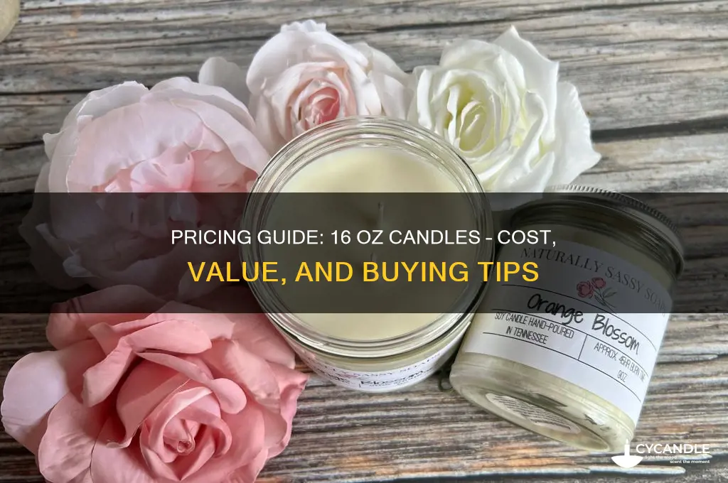 how much is a 16 oz candle