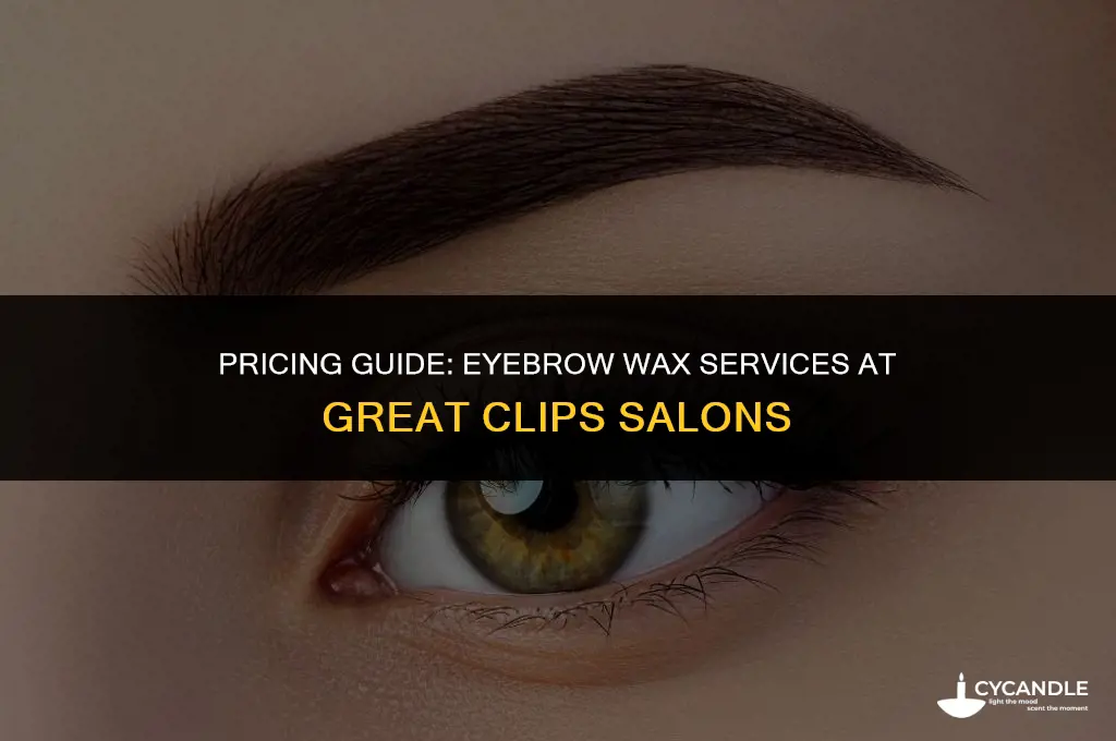 how much is a eyebrow wax at great clips
