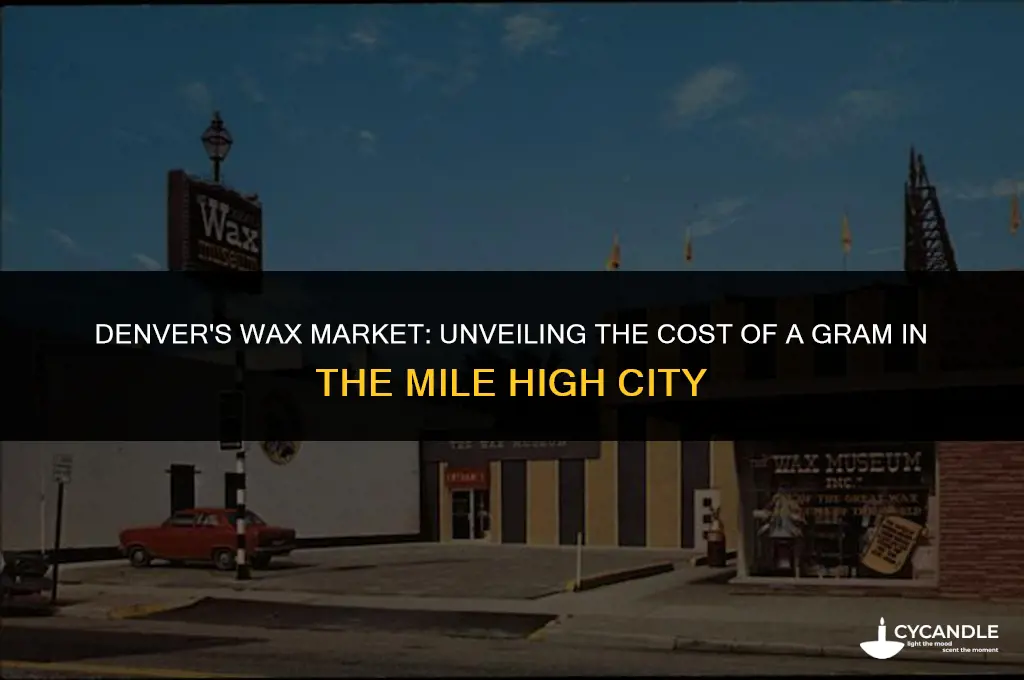 how much is a gram of wax in denver