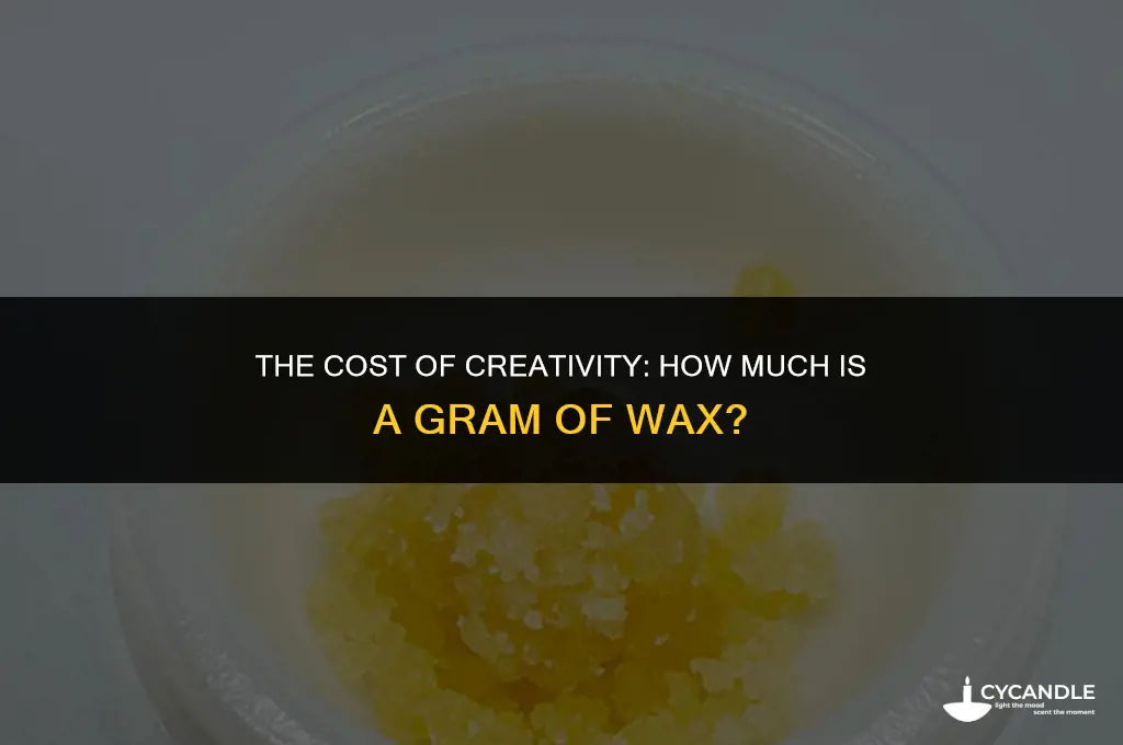 how much is a gran of wax