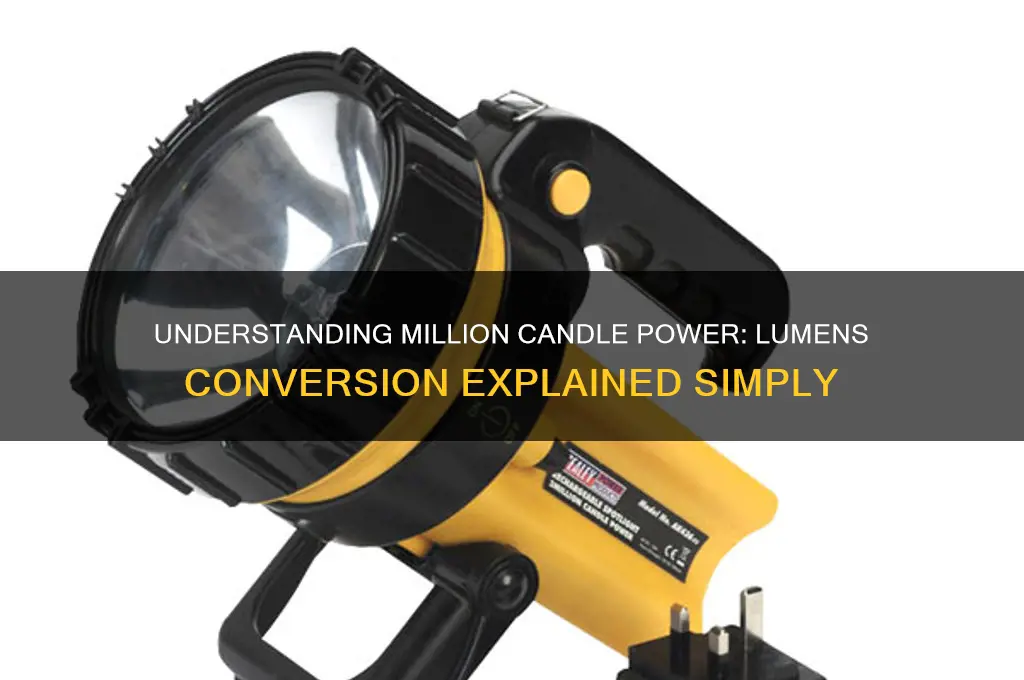 how much is a million candle power in lumens