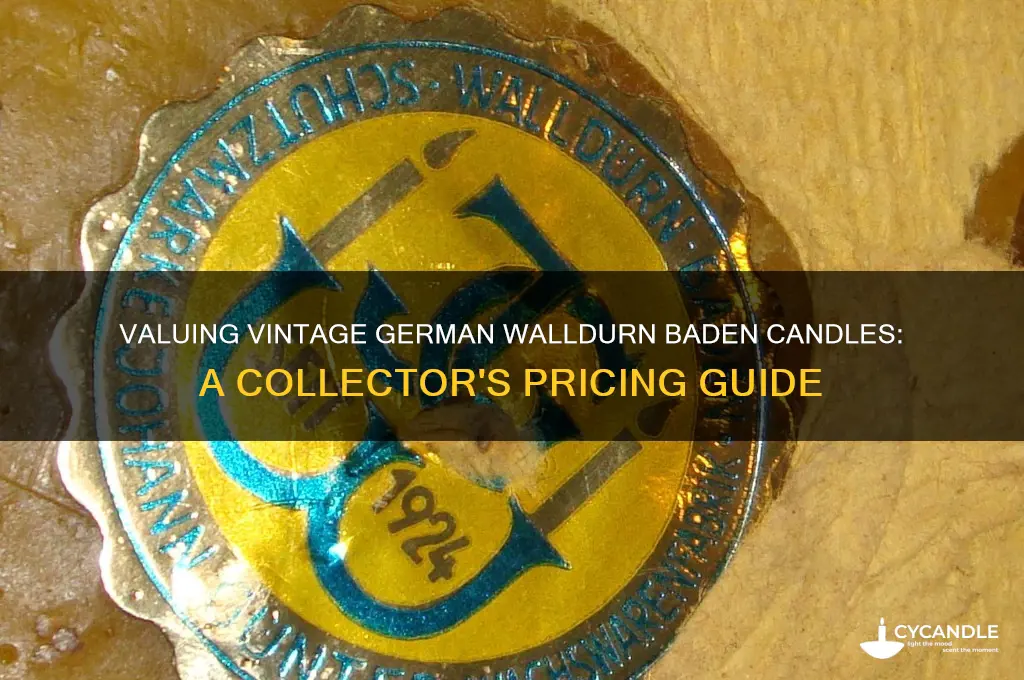 how much is a vintage german walldurn baden candles