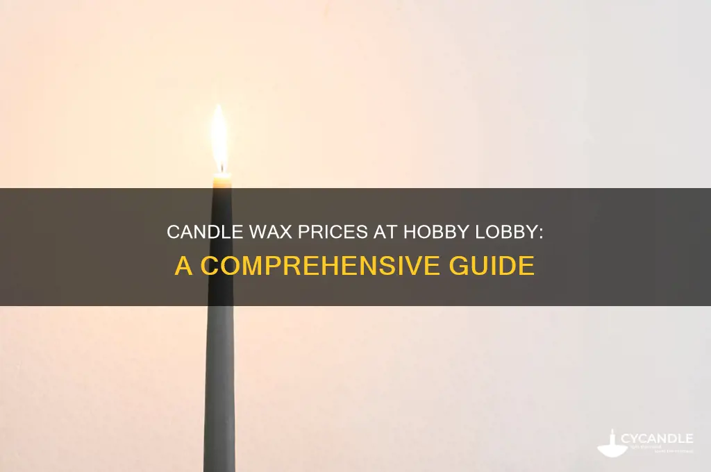 how much is candle wax at hobby lobby