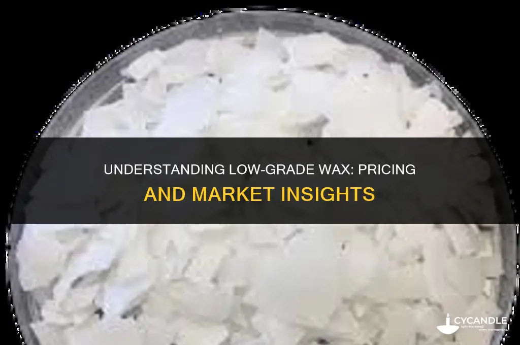 how much is low grade wax