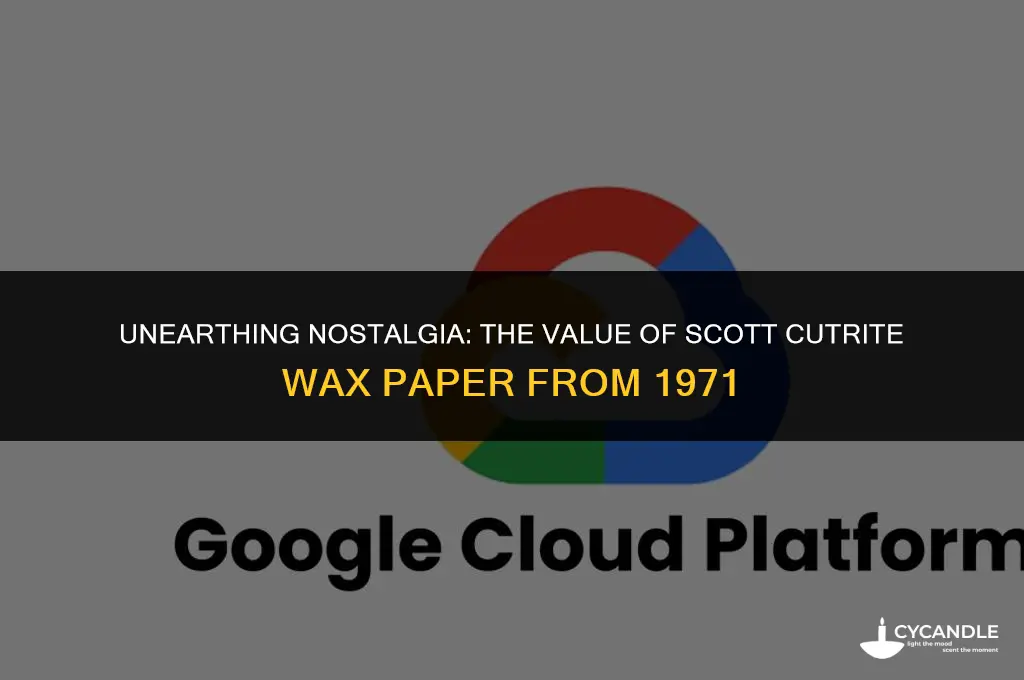 how much is scott cutrite wax paper from 1971