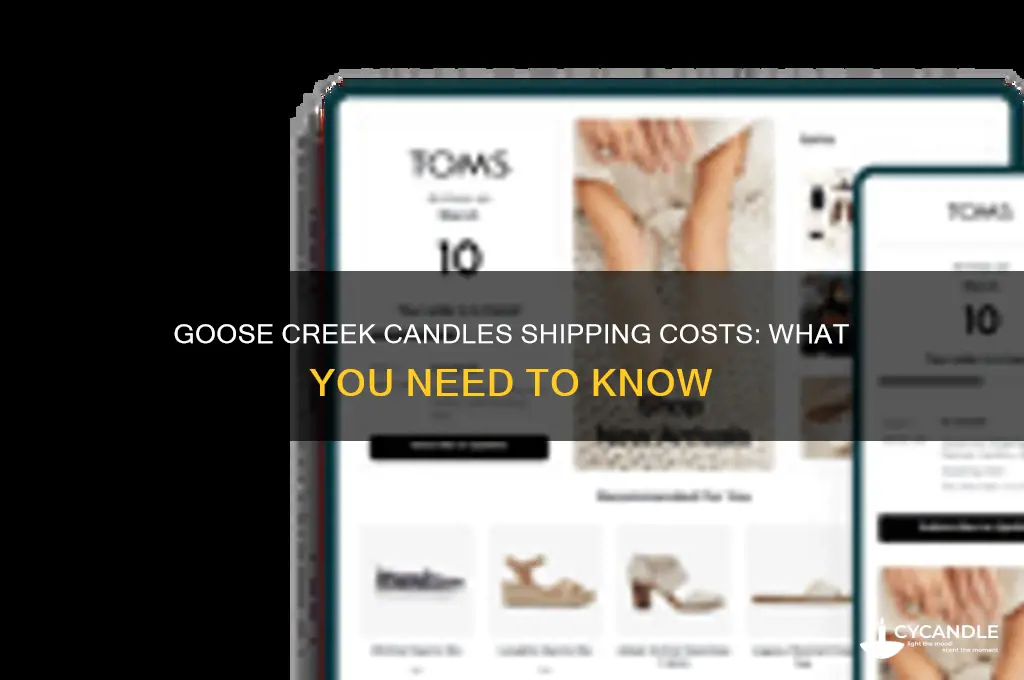 how much is shipping for goose creek candles