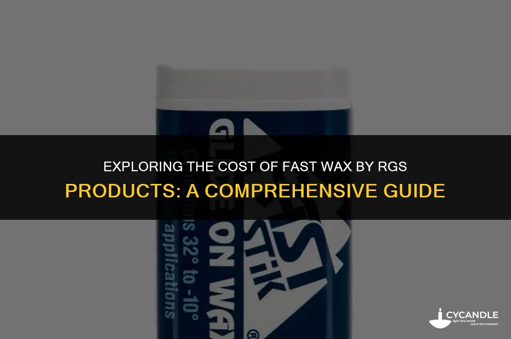 how much is the fast wax from rgs products